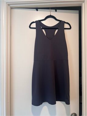 Fabletics Black Racerback Fit-&-Flare Dress